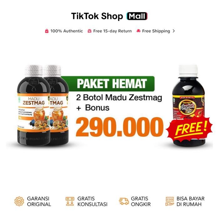 

[SPECIAL PROMO] Madu Zestmag (2 Botol) - Membantu Meringankan Perut Kembung BPOM Halal MUI