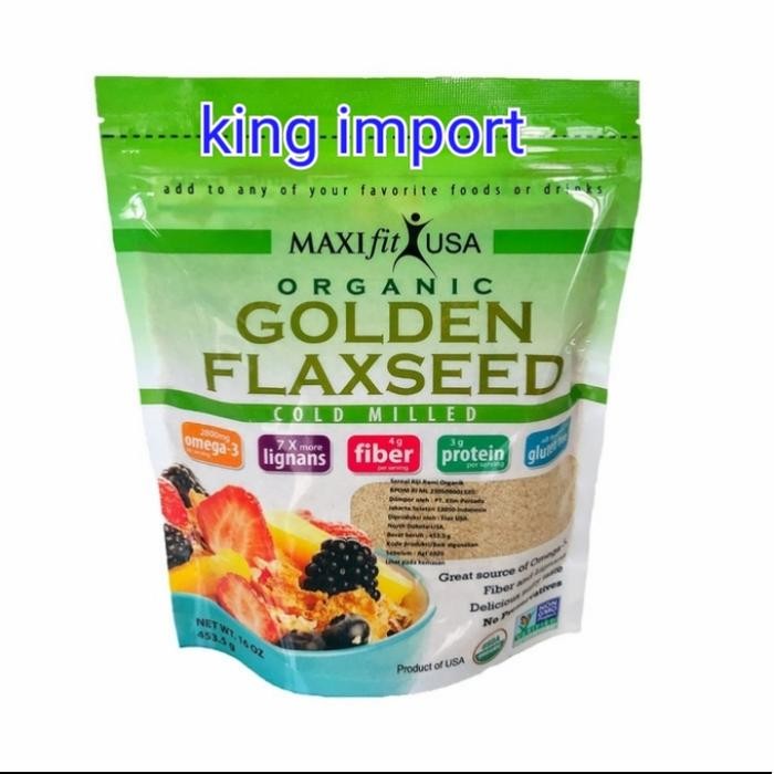 

maxi fit usa organic golden flaxseed maxifit 453,5 g/biji rami organic