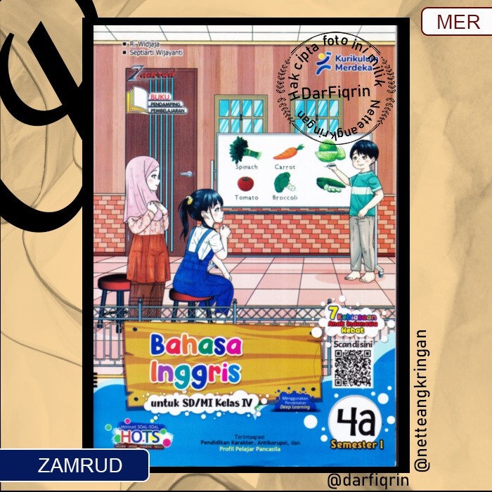 LKS Bahasa Inggris Kelas 4 5 6 Semester 1 SD/MI KURMER Kurikulum Merdeka-Zamrud-HOTS-Widjaya-Septiar