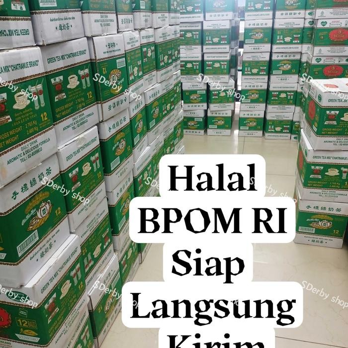 

Chatramue Green Tea 200gr Thailand BPOM 1Dus Isi 12 bks