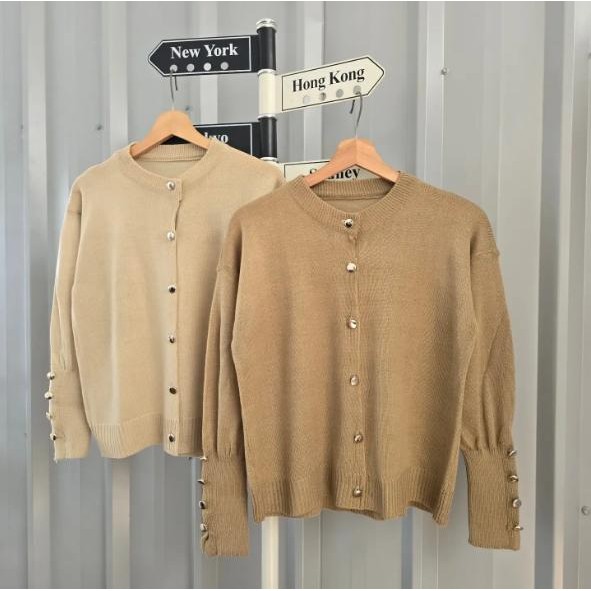 [CYC] Outer Basic Nara XXL JUMBO Cardigan Rajut Wanita Atasan Kancing Knitwear Casual Murah Terbaru