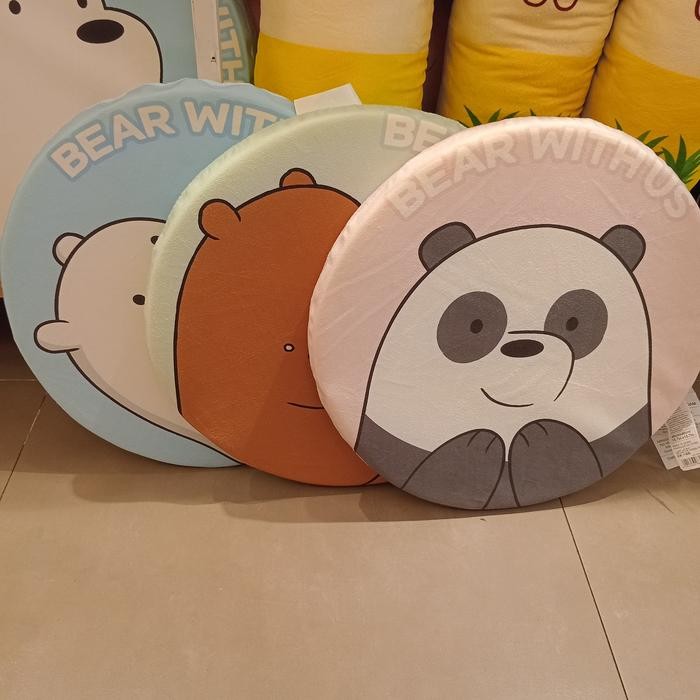 Bantal Duduk Kursi Bulat - MINISO We Bare Bears Round Seat Cushion