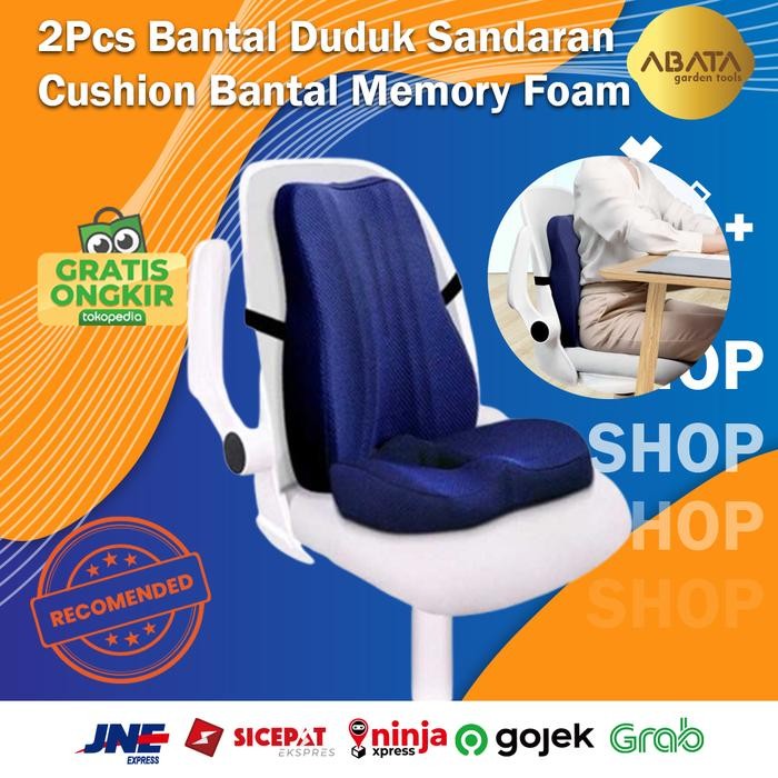 2 PCS Bantal Memory Foam Bantal Duduk Kursi Sandaran Kursi Kantor Bantal Duduk Memory Foam Bantal