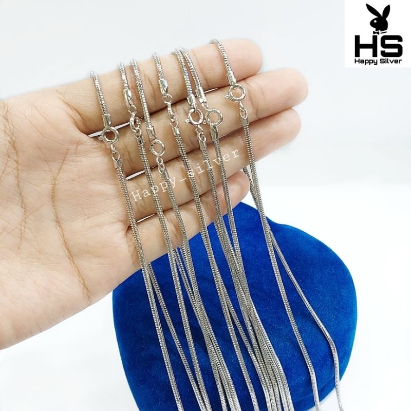 Kalung Perak Asli Silver 925 Lapis Emas Putih Model Rantai Emas - Kalung Anti Karat - Perhiasan