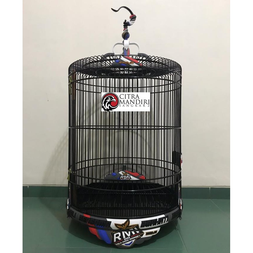 Sangkar Kandang Burung Murai No 2 Radja Decal 3D Carbon RMI Original