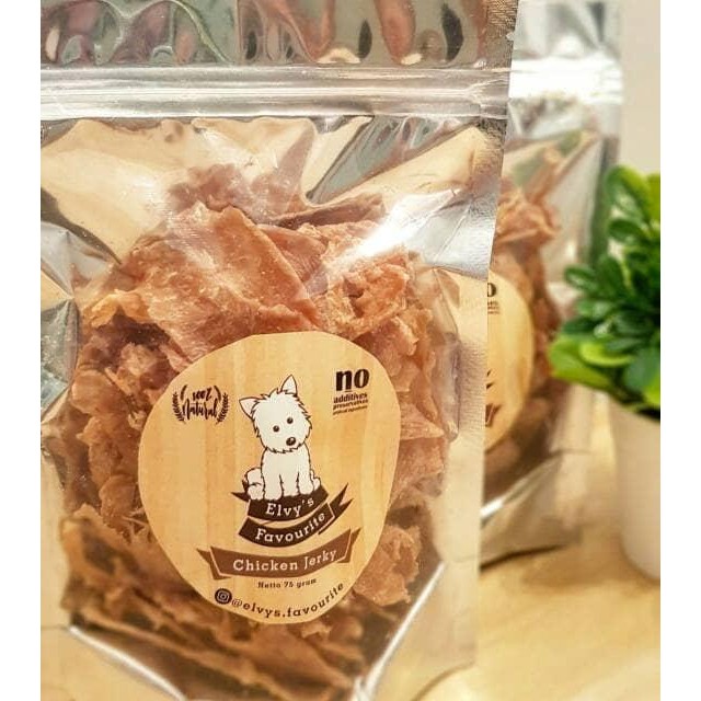 

ASLI makanan snack anjing sehat chicken jerky elvys favourite READY STOCK