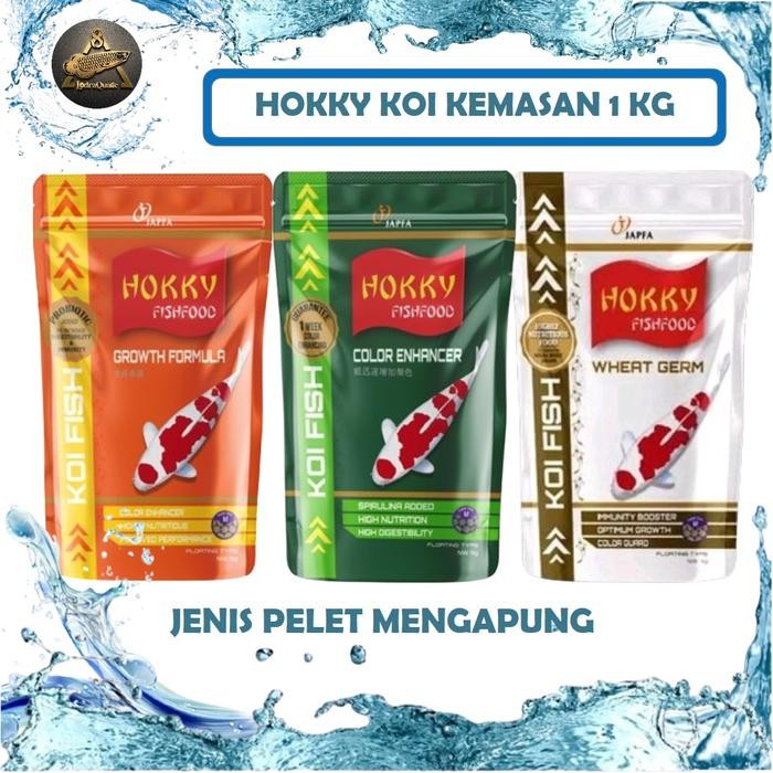 SIAPKIRIM {PELET HOKKY KOI 1 KG} PELET HOKKY GROWTH HOKKY SPIRULINA 1 KG PELET IKAN KOI MAKANAN IKAN