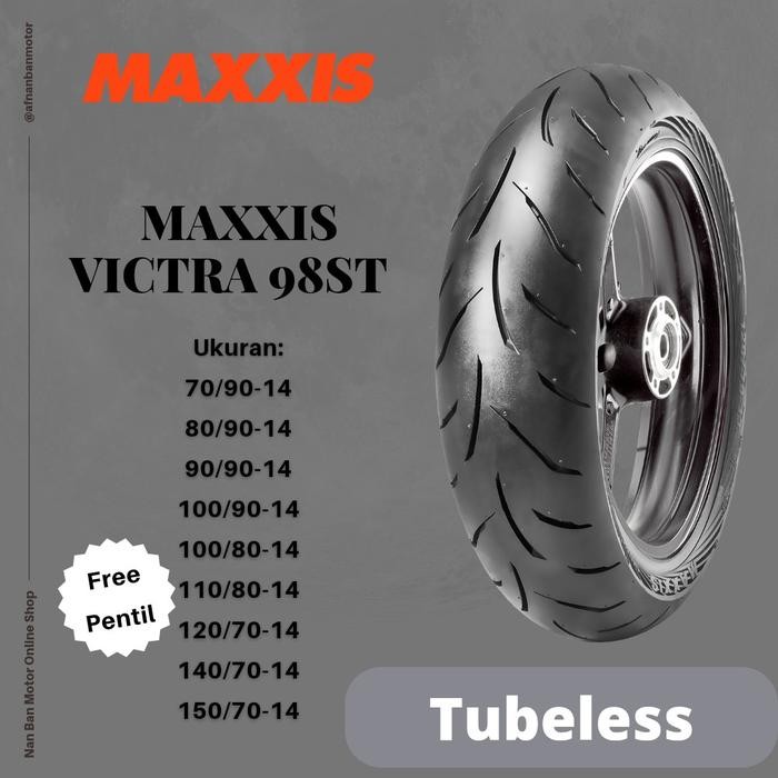 Ban Motor Maxxis Victra Ukuran 120/70-14, 130/70-14, 140/70-14 & 150/70-14