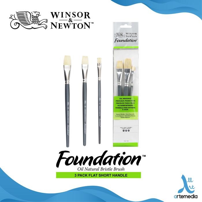 

Artemedia - Kuas Lukis Winsor & Newton Foundation Set 3 Flat Bristle Brush Sh
