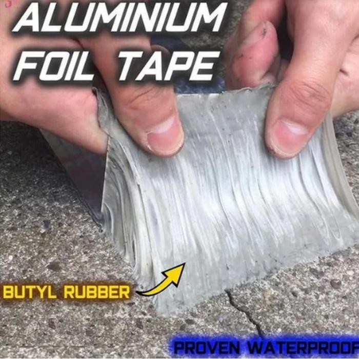 

Lakban Aluminium Foil Butyl Super Adesive Duct Tape Waterproof 5cmx3m