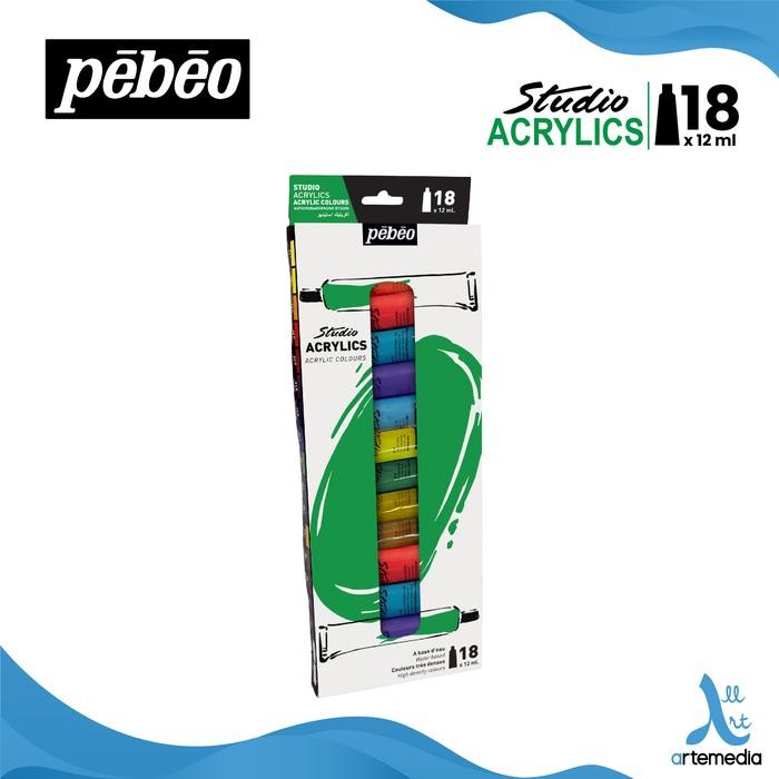 

Artemedia - Cat Akrilik Pebeo Studio Acrylic Paint 18X12Ml Tube Set