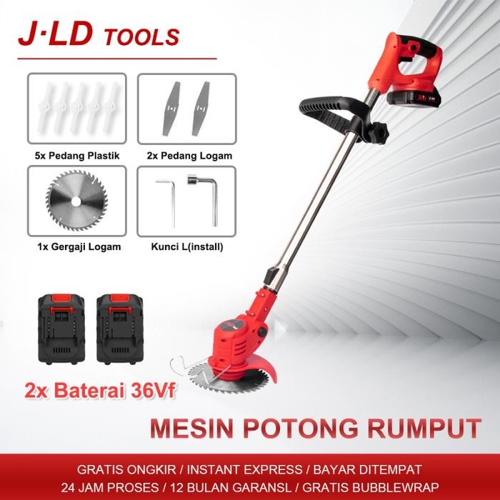 Midoli Mesin potong rumput electric Cordless Lawn mower battery 12 V
