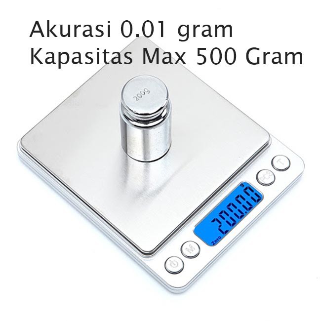 Timbangan Digital Akurasi 0.01 Gram Max 500 Gram 0,01 0.01g Emas Bumbu Obat 500g 0.01gram
