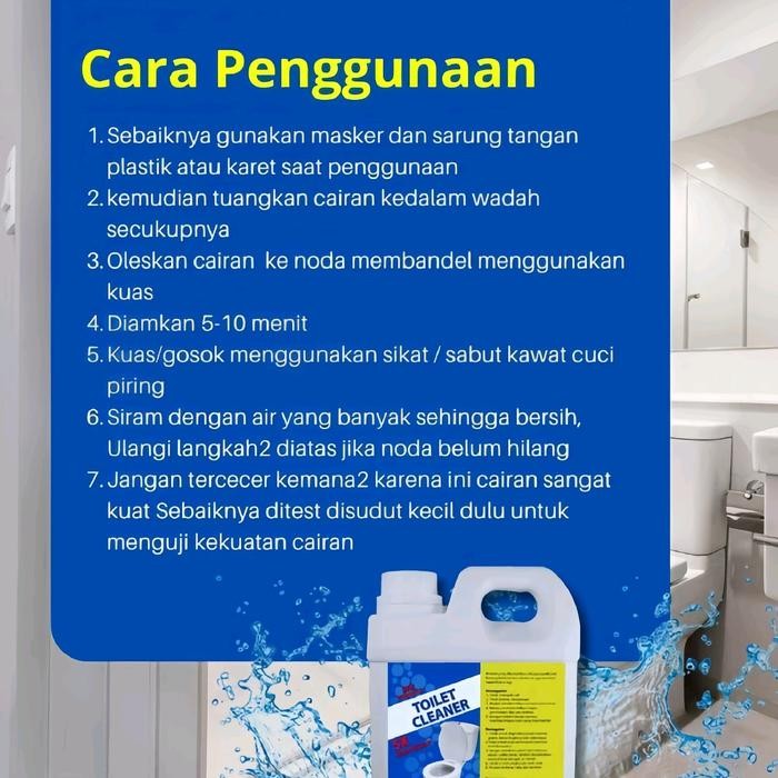 Baru Toilet Cleaner Pembersih Noda Lantai Tanpa Hcl Tidak Merusak Lantai Sarung Cairan Cleaner