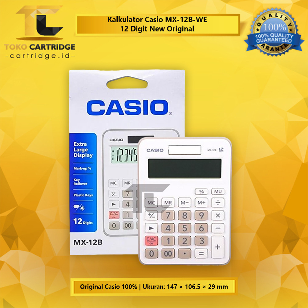 

Calculator Casio MX-12B 12 Digits Desktop Offiice Kalkulator Meja Kantor Garansi Resmi New Original