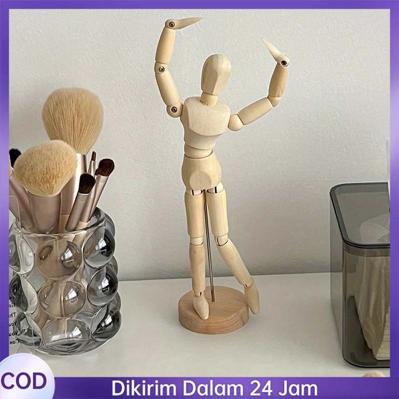 Kayu Manekin Patung Manekin Full Body Medan 14/20cmmanekin Kayu Mini Decorasi Rumah Manekin Mainan