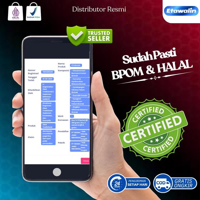 

BARANG TERLARIS 2 Box Susu ETAWALIN - Bebas Osteoporosis Atasi Masalah Tulang Sendi Tubuh Kuat Goat