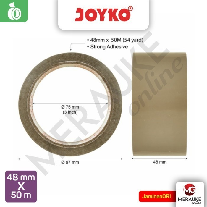 

OPP Lakban Coklat JOYKO 2A-50 48 mm x 50 m (1 Slop: 6 Rol)