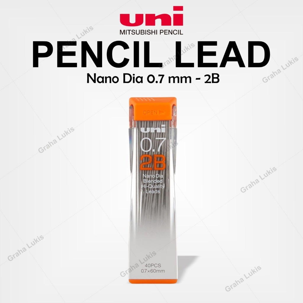 

Uni Nano Dia Pencil Lead 0.7 mm 2B / Isi Pensil Mekanik 2B - 0.7 mm