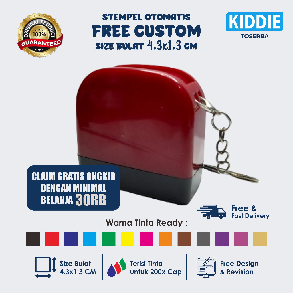 

Stempel Custom - Stempel Lunas - Stempel Nama - Ukuran 4.3x1.3 - 1 Hari Jadi - Free Design