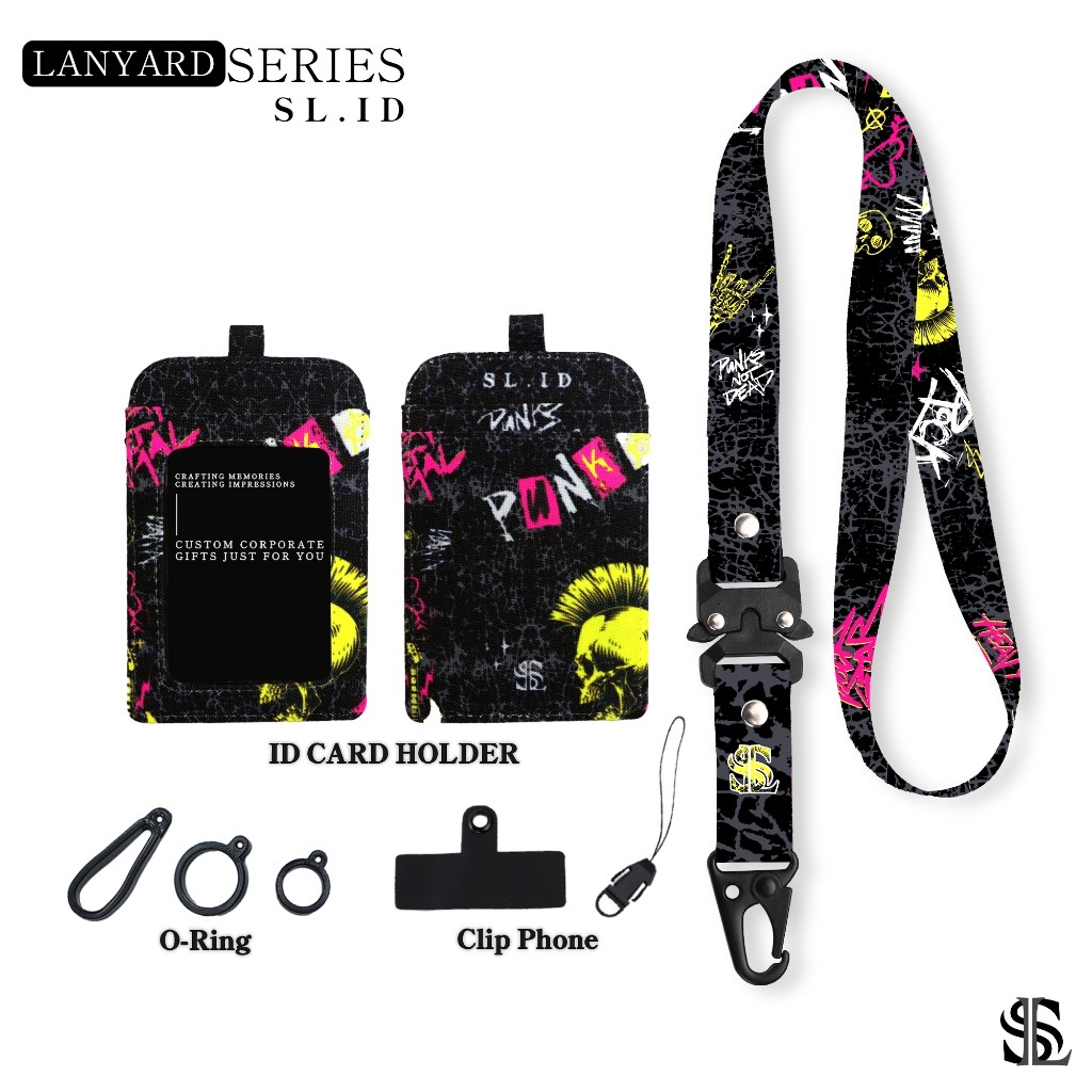 

SL.ID Lanyard Id card Holder Printing - Punk