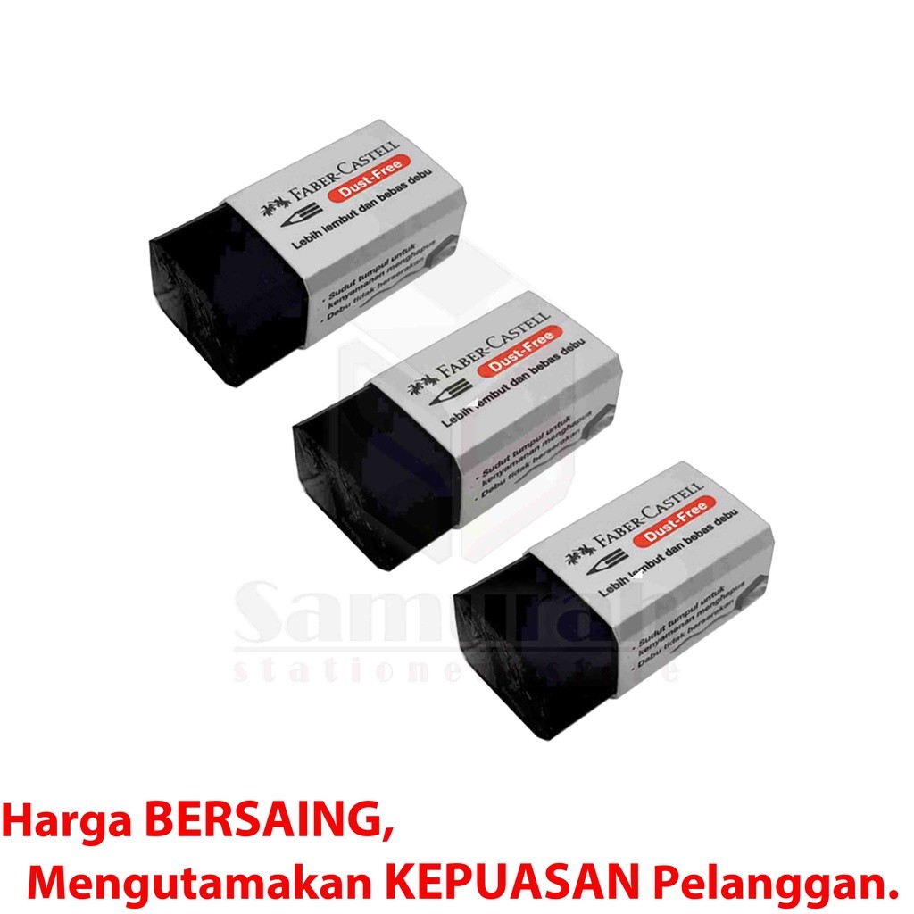 

Penghapus Pensil Faber-Castell Hitam Kecil 1 Box isi 40 pcs / Black Stip Eraser Dust Free / Hapusan