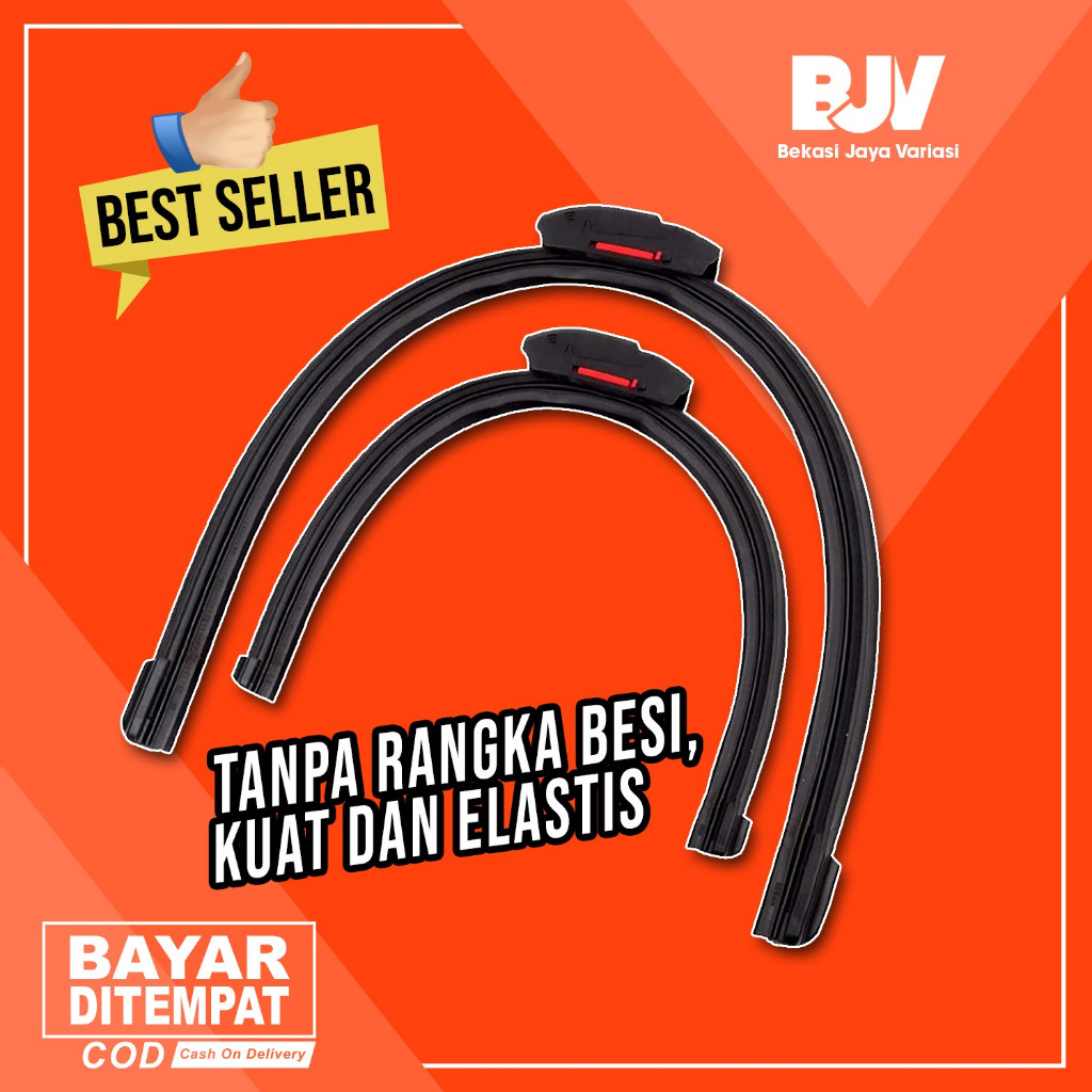 WIPER MOBIL DUAL BLADE - UNIVERSAL SEMUA MOBIL - WIPER FRAMELESS DUAL KARET DOUBLE BLADE LAYER