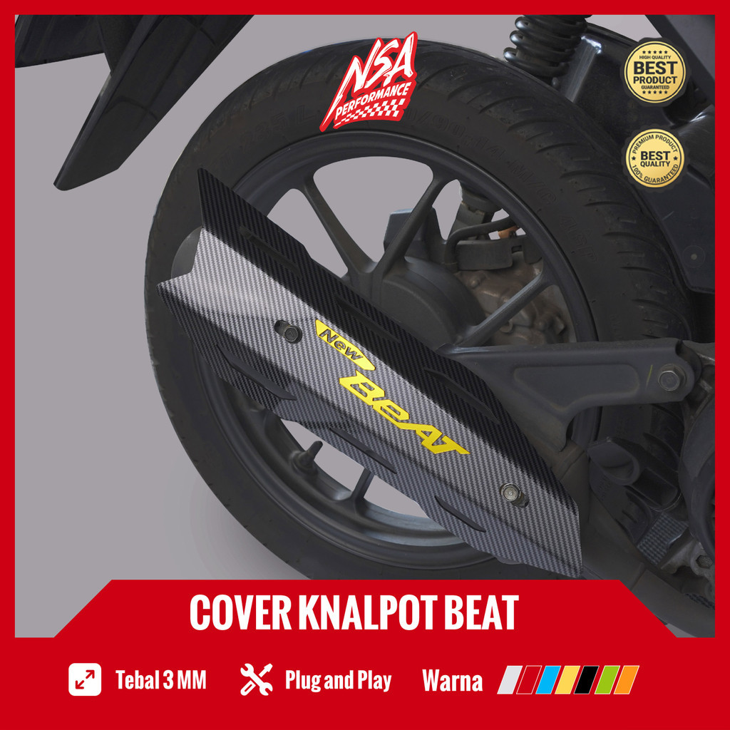 KelGo - NSA COVER KNALPOT BEAT 2010-2024 Tutup Knalpot All Honda Beat AKSESORIS MOTOR BEAT NSA