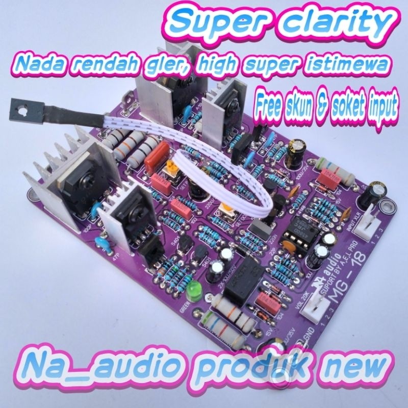 Blueskyy - Kit driver Power Amplifier MG-18 include inbalance & Limiter Super clarity buat midh high