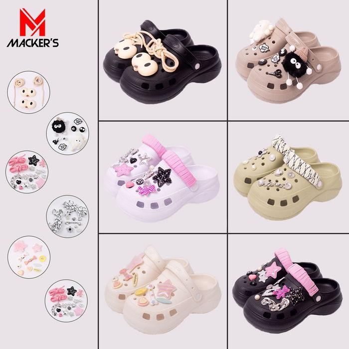 JTTOP" B2438 SANDAL BAIM WANITA TERBARU SANDAL KODOK KARET BAIM SEPATU WEDGES