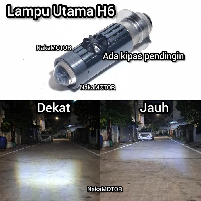 Lampu Utama Led H6 Laser Ibright Senja Rgb + Kipas Pendingin High Low