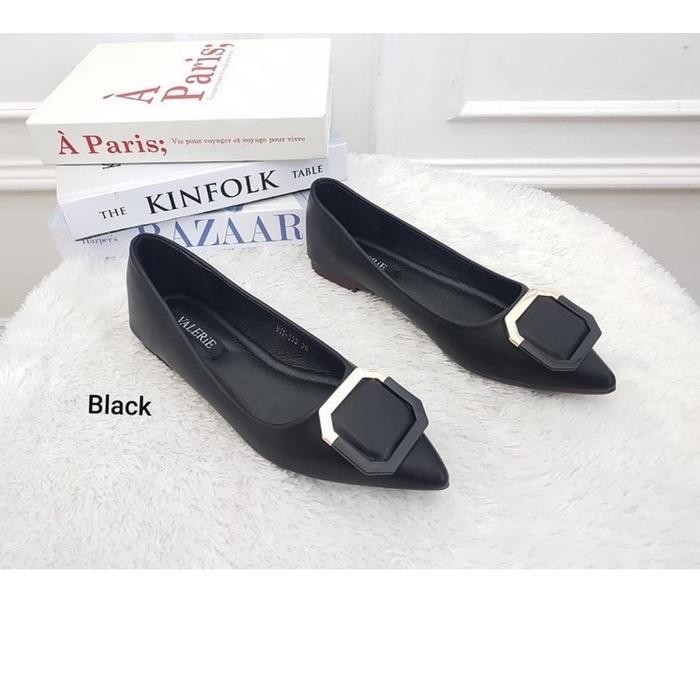 JTTOP" V11-139 VALERIE SEPATU FLAT IMPORT SIZE 35-41 SHOES WANITA BAHAN DOVE