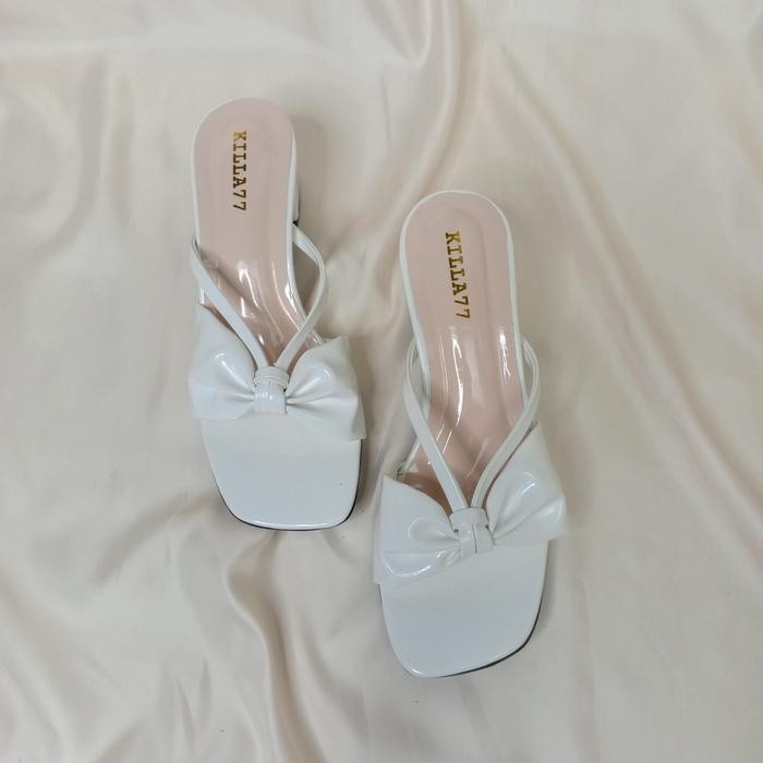 JTTOP" SANDAL HEELS WANITA HAK 3CM SIMPLE ELEGAN OOTD KONDANGAN KEKINIAN TERBARU