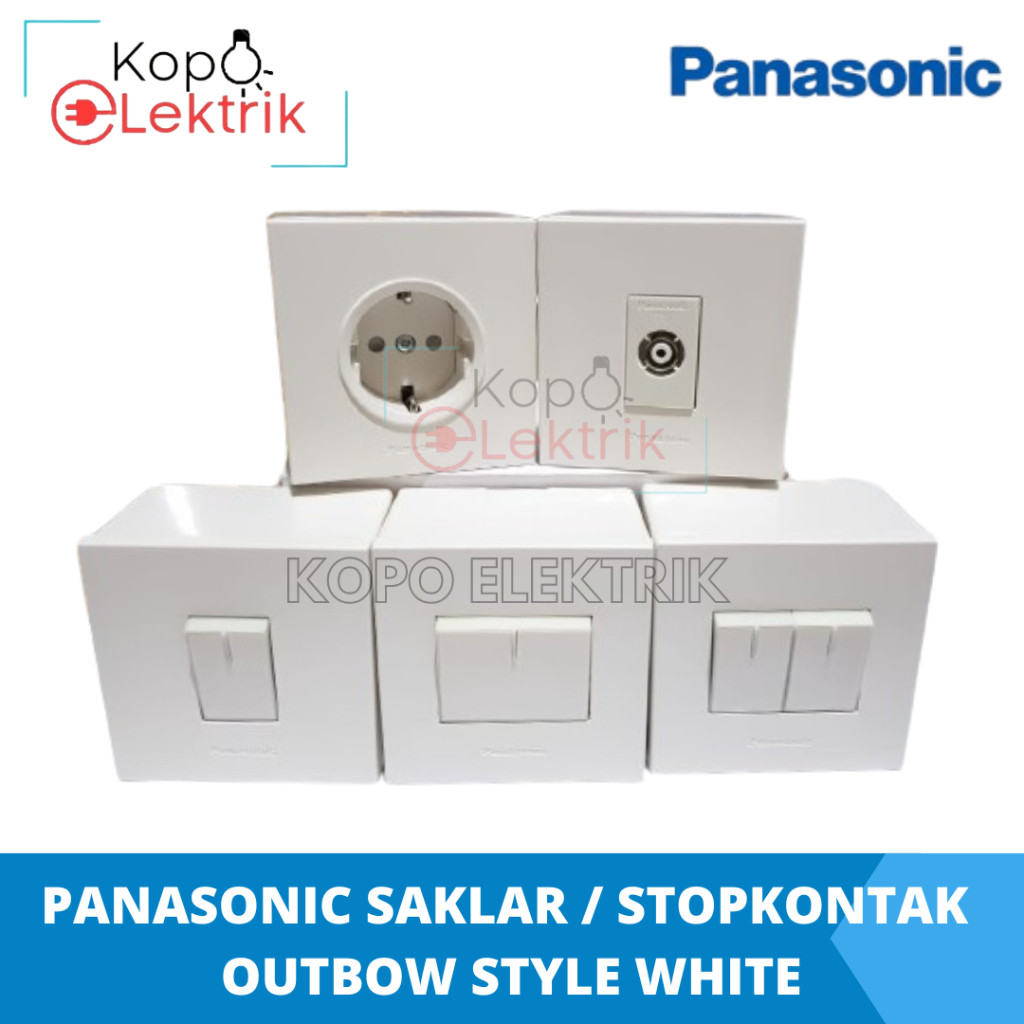 Panasonic Stopkontak / Saklar + Outbow Dus Style White WE