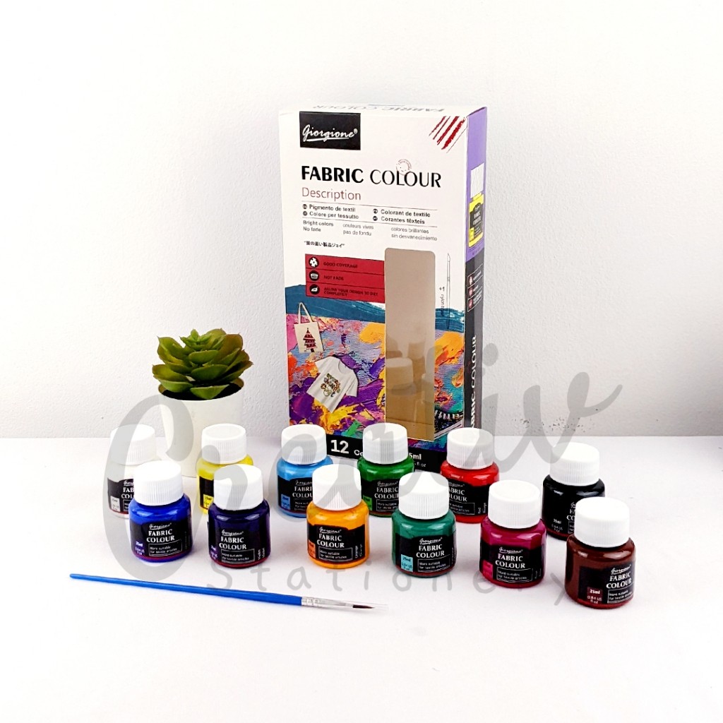 

GIORGIONE Fabric Paint Cat Fabric Kain 12 Warna 25 Ml G6678-12C