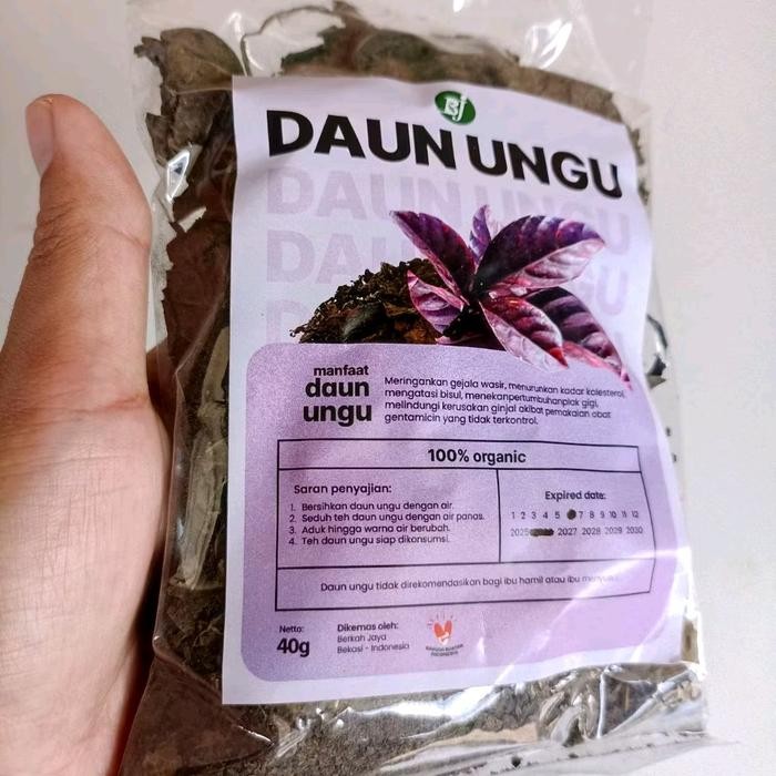 

DAUN UNGU KERING COD Bebas gula