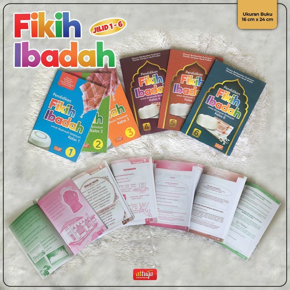 Buku Pendidikan Fikih Ibadah Pelajaran Fiqih SD MI Kelas 1 2 3 4 5 6 Attuqa
