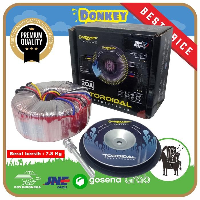 TRAFO TOROID 20A 55-65V CT TRAVO TOROID RAWAMPS ORIGINAL