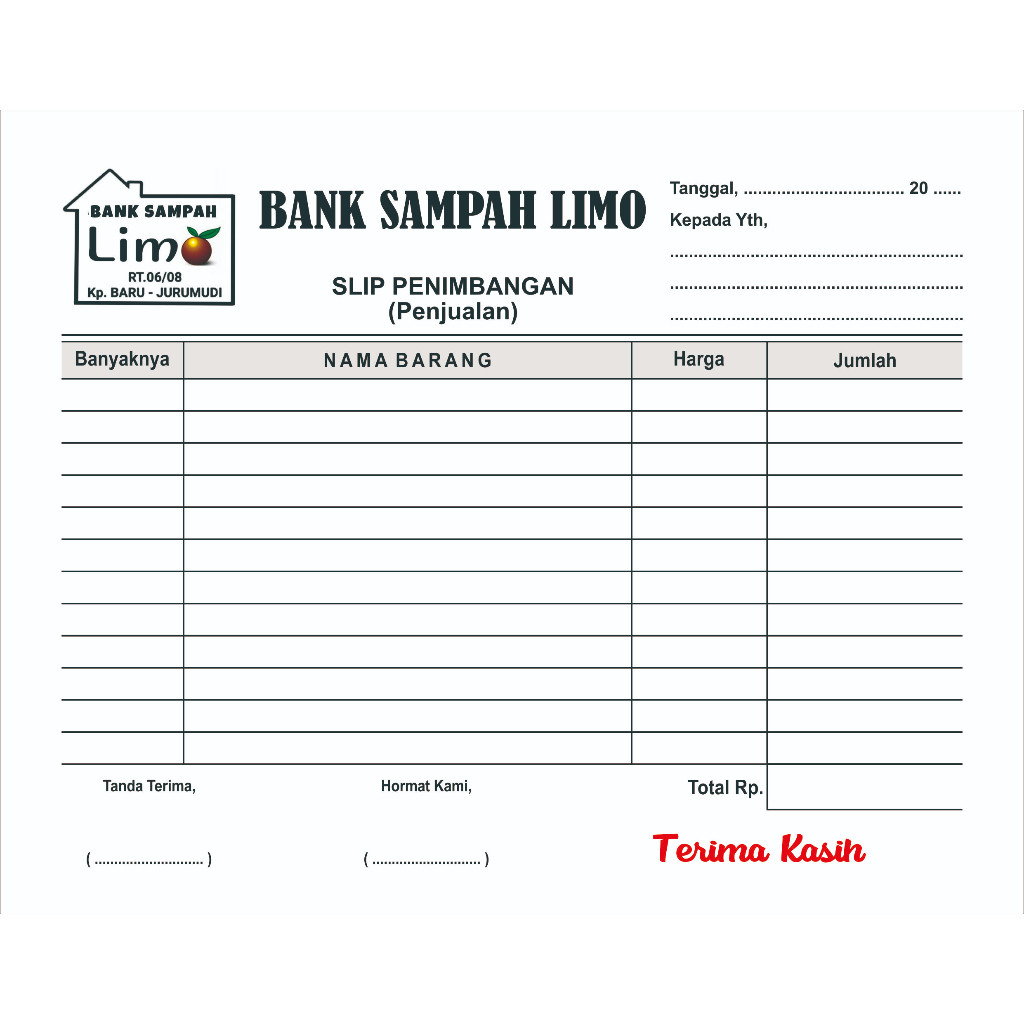 

Nota 1/2 Folio 2 Ply Isi 100 Lembar Custom Nama Toko Usaha Sendiri Free Desain