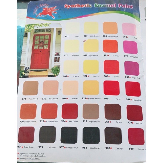 

Cat Kuda Terbang Kaleng Kecil 0.1 L Kayu Besi Plastik