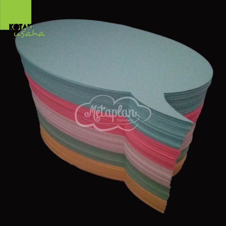 

Kartu Metaplan Bentuk Callout (250 Lembar 5 Warna)