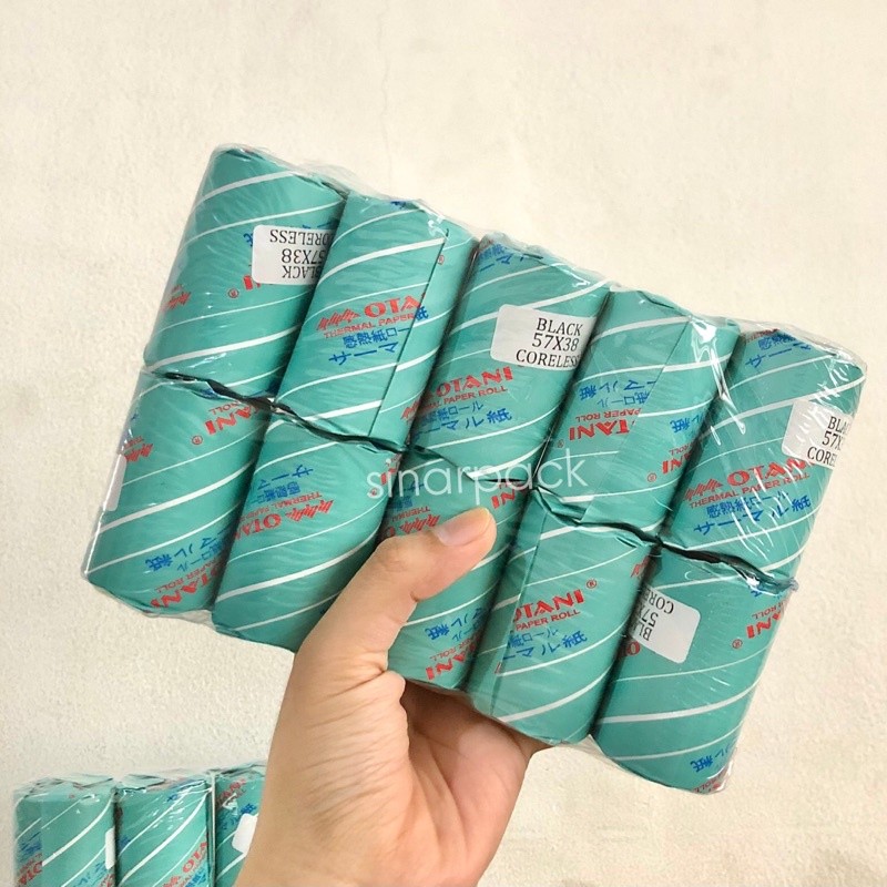 

(HARGA PER PACK) Kertas Struk Kasir Thermal OTANI 57x38 Coreless / 57x40 - Kertas Register