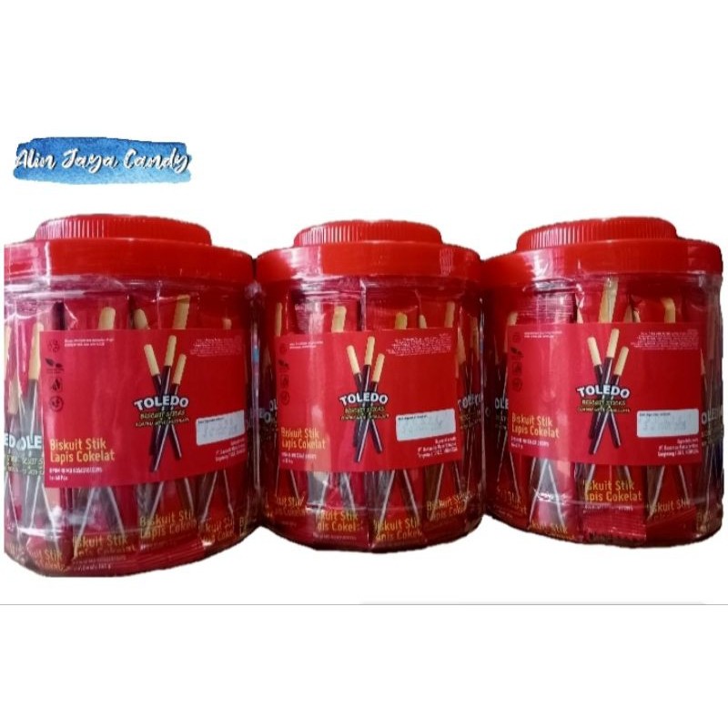 

WHYN!! Toledo biskuit stik. Biskuit stik lapis cokelat isi 60 pcs / toples