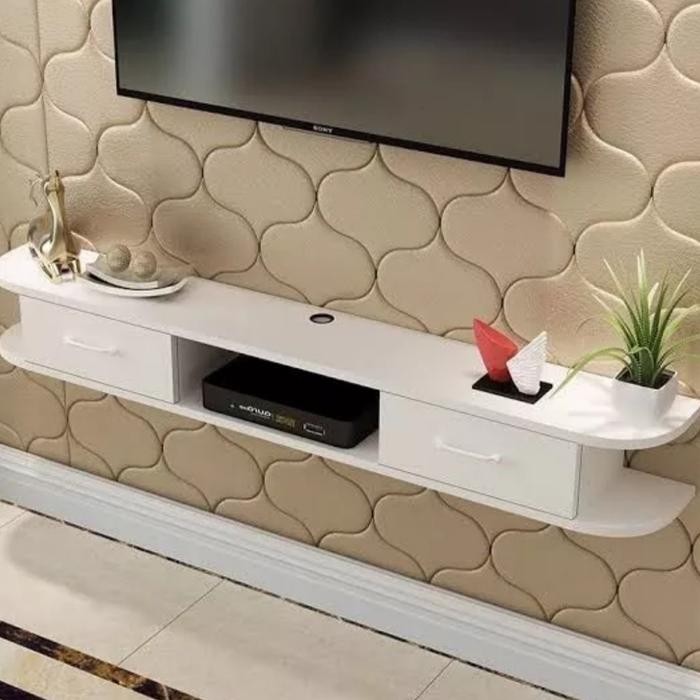 PREMIUM rak tv mininalis/meja tv/rak tv gantung/rak laci gantung/ambalan