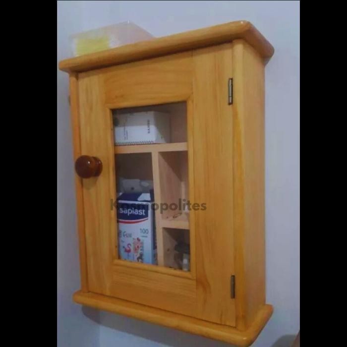 PREMIUM Kotak Obat Kayu Kayu Premium,Kotak Obat P3K Dinding,Termurah,Finishing Glossy