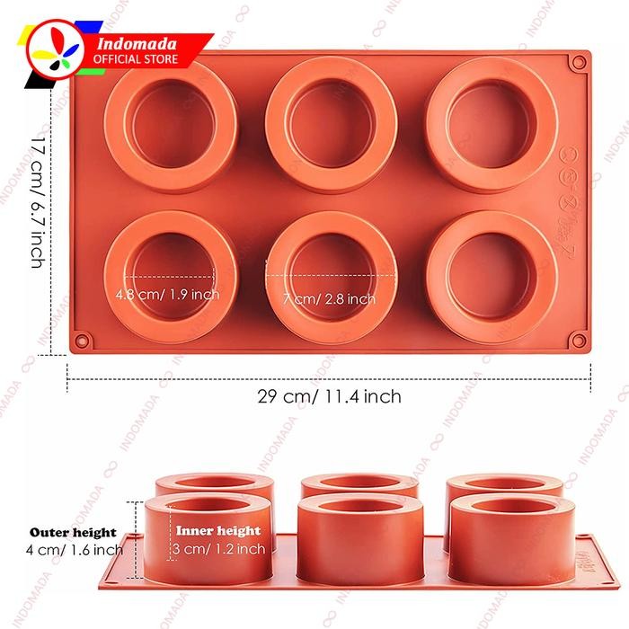 PREMIUM Indomada Loyang Cetakan Silikon Kue Kering Coklat Gelas Es Batu Puding Mousse Bulat