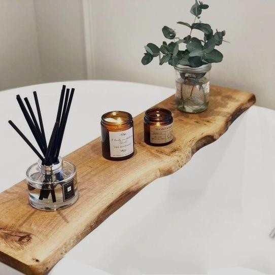 PREMIUM Meja Aksesoris Kamar Mandi Bathtub Spa Lulur Ambalan Kayu Dekorasi