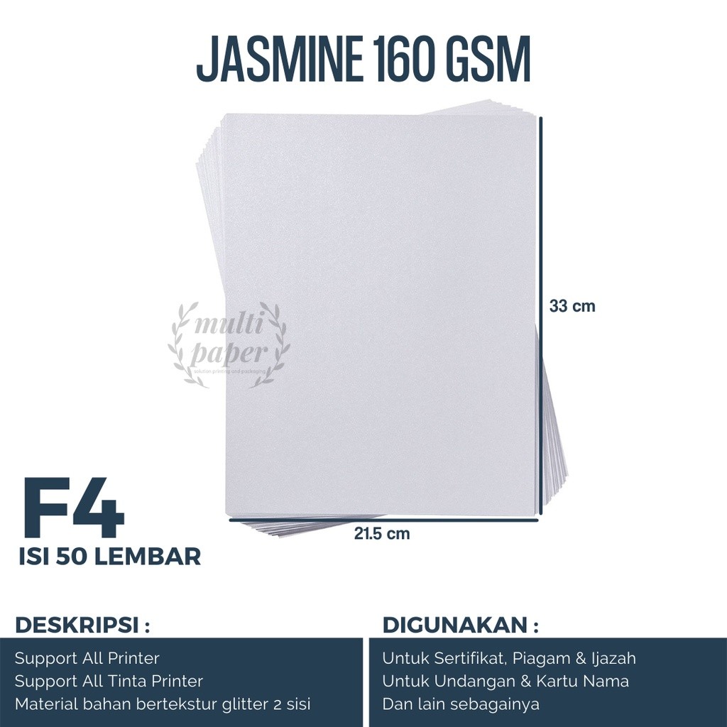

Kertas Fancy Paper isi 50 lembar / Kertas Jasmine F4 / Kertas Bunga