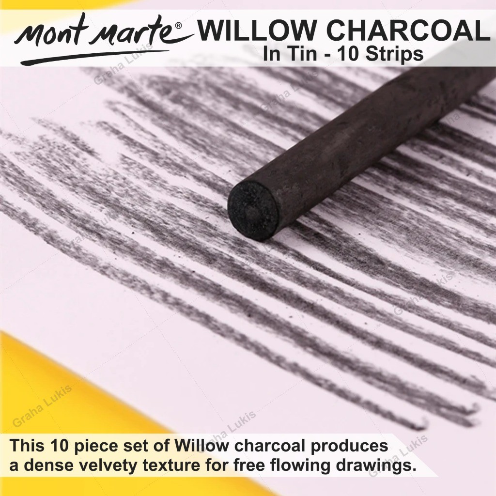 

Mont Marte Willow Charcoal in Tin - 10 Piece