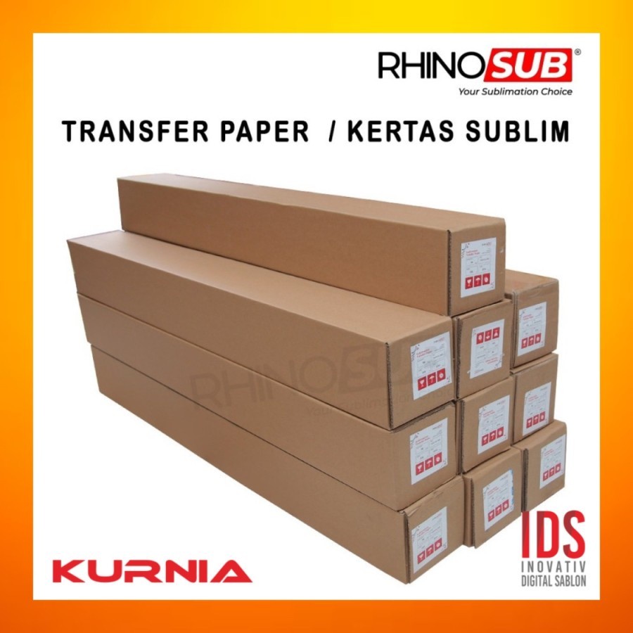 

Rhino Kertas Sublim Roll Premium Ukuran 127 Cm X 100 Meter (85 Gsm Sticky)